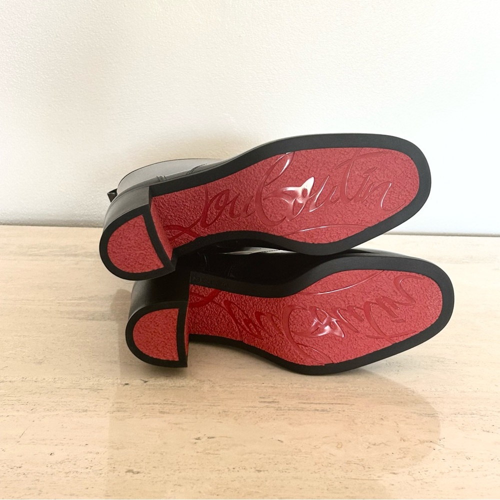 New Christian Louboutin Loubirain 70 PVC Rain Boot Black Size 38EU/8US - Picture 6 of 7